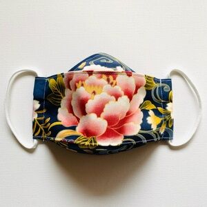 NEW Handmade Peony Print 3D Face Mask